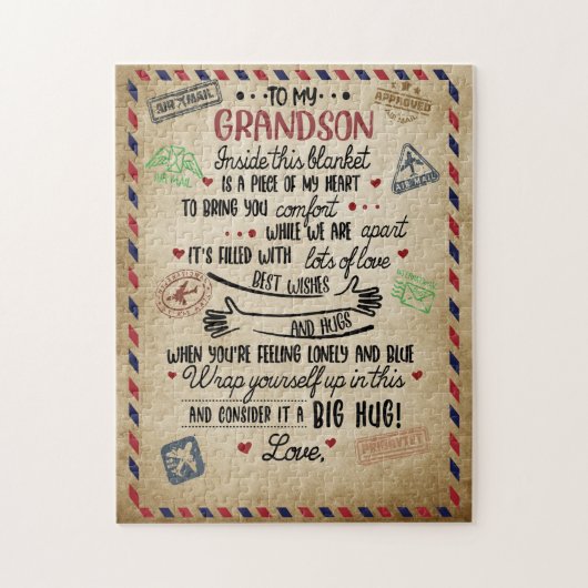 恋の孫|おばあちゃんから孫に宛てた手紙 ジグソーパズル (縦)
