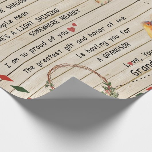 恋の孫|孫への手紙誇りを持ったあなたの ラッピングペーパー (角)