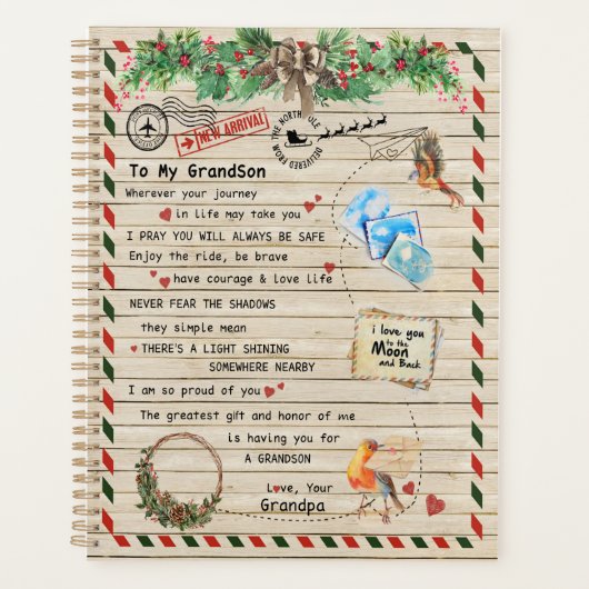 恋の孫|孫への手誇りを持った紙 プランナー手帳 (正面)