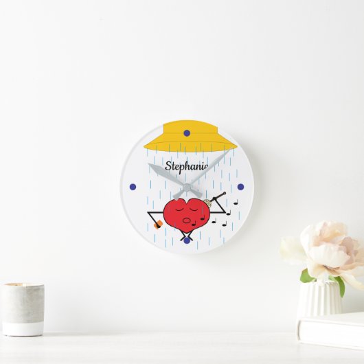 恋の対決 ラウンド壁時計 (ホーム)