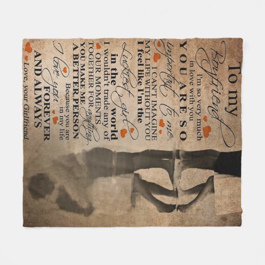 恋の引用文 |のおもしろい贈り物 フリースブランケット (正面(横))