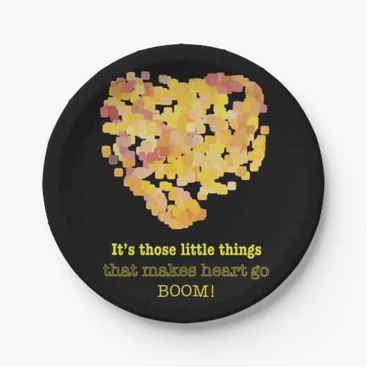 恋の引用文：小さなことだけど… ペーパープレート (正面)