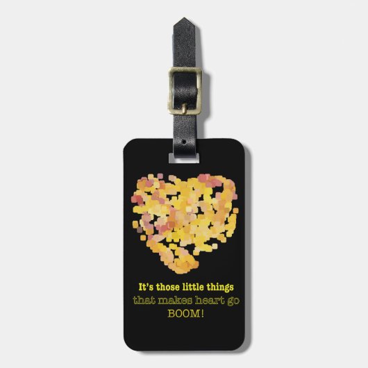 恋の引用文：小さなことだけど… ラゲッジタグ (正面縦)