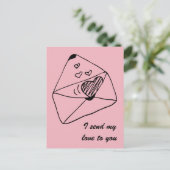 恋の手紙 |ロマンチックなスタイル ポストカード (スタンド正面)