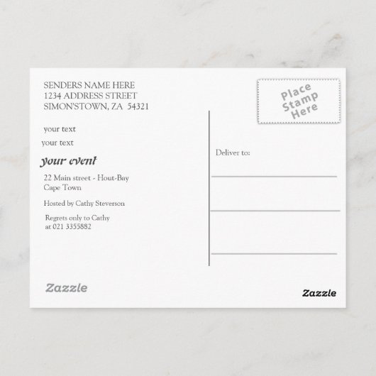 恋の日 ポストカード (裏面)