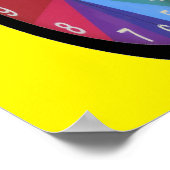 恋の時間とポスターレインボーハート時計 ポスター (角)