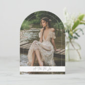 恋の時間モダンブライダルシャワーアーチ写真 招待状 (スタンド正面)