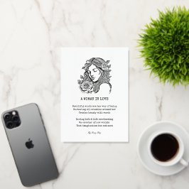 恋の歌の黒白のバラ 箔グリーティングカード