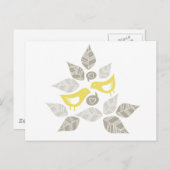 恋の歌を歌う黄色い鳥 ポストカード (正面/裏面)