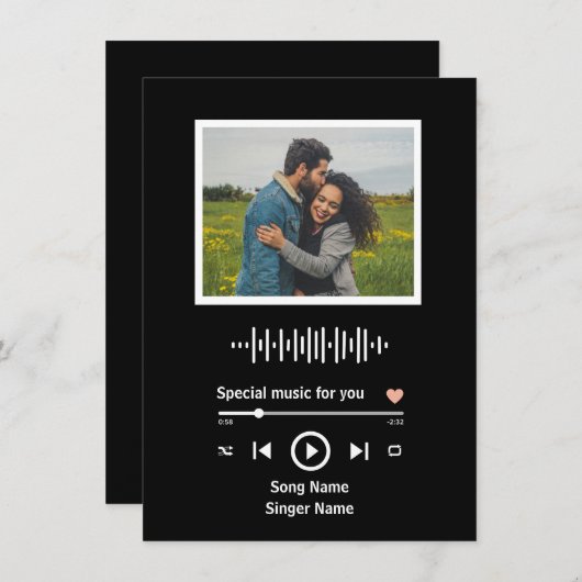 恋の歌バレンタインデーのカード シーズンカード (正面/裏面)