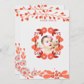 恋の母の名を見せるショアリング_ [Mom-to-be's Name] 招待状 (正面/裏面)