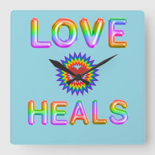 恋の病 スクエア壁時計 (正面)