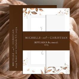 恋の秋の葉の茶色の秋 招待状ベリーバンド