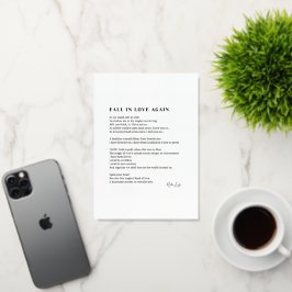 恋の秋の詩 箔グリーティングカード