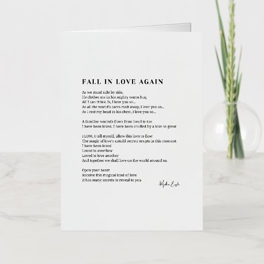 恋の秋の詩 箔グリーティングカード (正面)