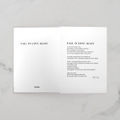 恋の秋の詩 箔グリーティングカード (外側レイダウン)