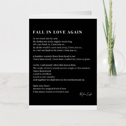 恋の秋の詩 箔グリーティングカード (正面)