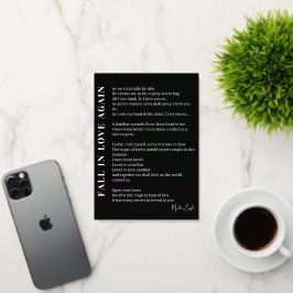 恋の秋の詩 箔グリーティングカード