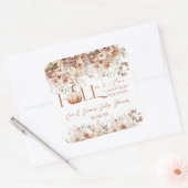 恋の秋ワイルドフラワー素朴赤ちゃんシャワー スクエアシール (封筒)