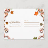 恋の秋秋のフローラデートを保存 案内ポストカード (裏面)