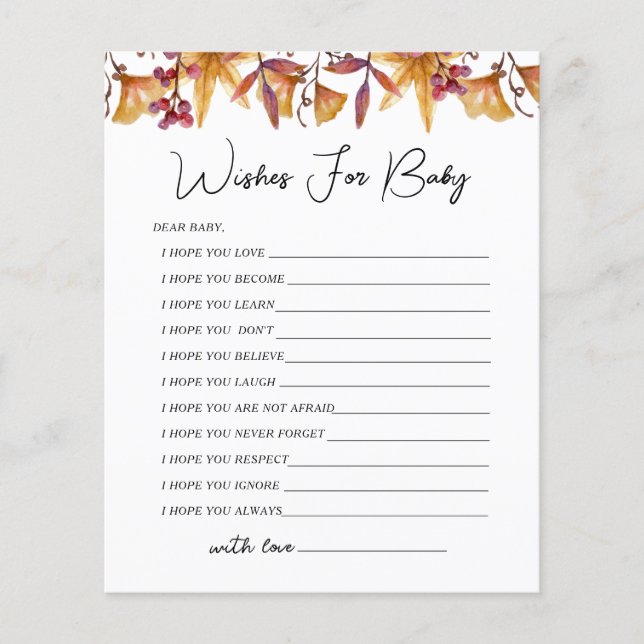 恋の秋秋の願いを赤ちゃんシャワーゲーム (正面)