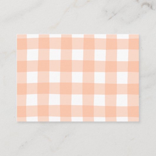 恋の秋赤ちゃんシャワー本ベビー エンクロージャーカード (裏面)