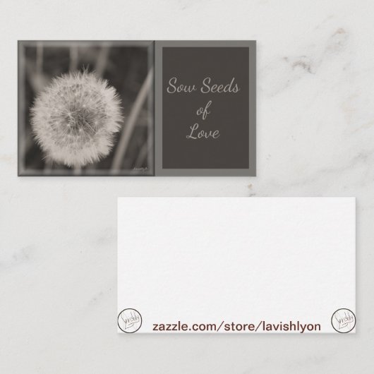 『恋の種』 名刺 (正面/裏面)
