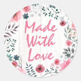 恋の粗末なシック素朴なバラアネモネ製 ラウンドシール