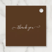 恋の紅葉の茶色の秋結婚 フェイバータグ (裏面)