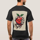 恋の絞り: 赤い林檎のタトゥー グラフィック Tシャツ (裏面)