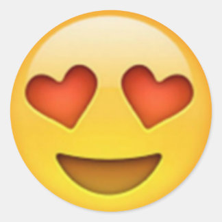 恋の絵文字 ラウンドシール
