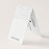 . .恋の繊細な点のつるラベル 名刺 (裏面)