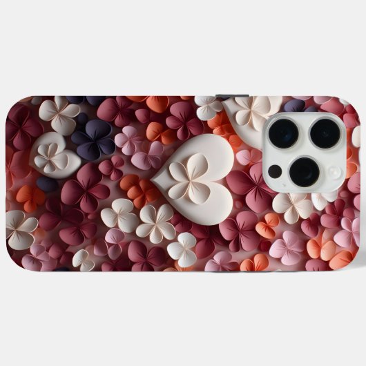 恋の花ハート Case-Mate iPhoneケース (裏面 (横))