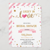 恋の花嫁のシャワーの招待状 招待状 (正面/裏面)