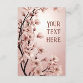 恋の花開き：フルフローラ結婚テーマ エンクロージャーカード (裏面)