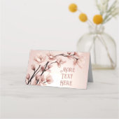 恋の花開き：フルフローラ結婚テーマ プレイスカード (裏面)