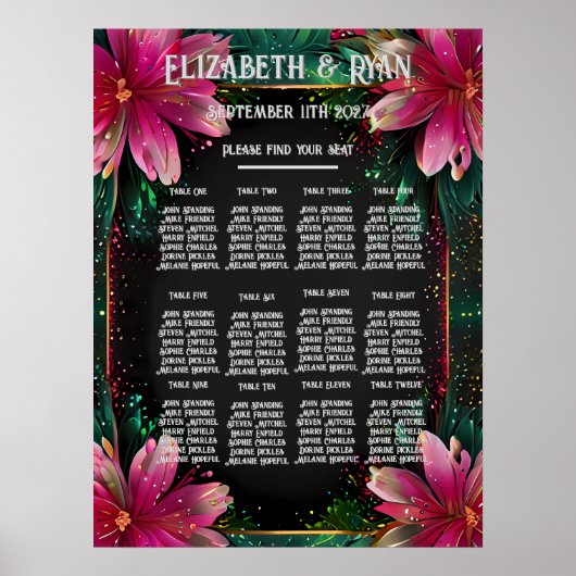 恋の花開き：フルフローラ結婚テーマ ポスター (正面)