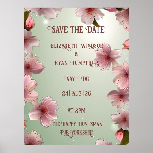 恋の花開き：フルフローラ結婚テーマ ポスター (正面)