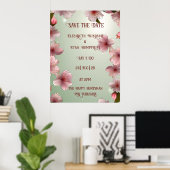 恋の花開き：フルフローラ結婚テーマ ポスター (ホームオフィス)