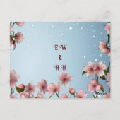 恋の花開き：フルフローラ結婚テーマ ポストカード (裏面)