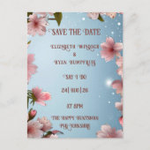 恋の花開き：フルフローラ結婚テーマ ポストカード (正面)