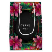 恋の花開き：フルフローラ結婚テーマ ミディアムペーパーバッグ (裏面)