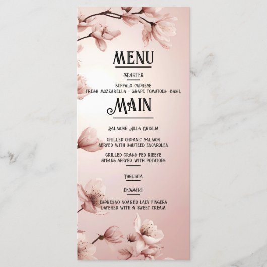 恋の花開き：フルフローラ結婚テーマ メニュー (正面)