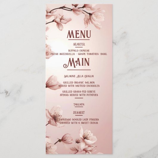 恋の花開き：フルフローラ結婚テーマ メニュー (正面)