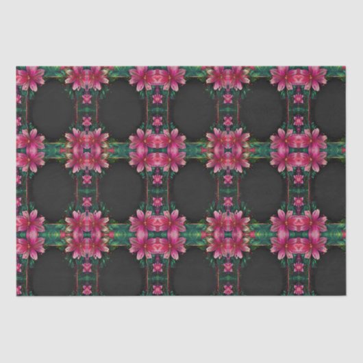 恋の花開き:フルフローラ結婚テーマ 薄葉紙 (正面)