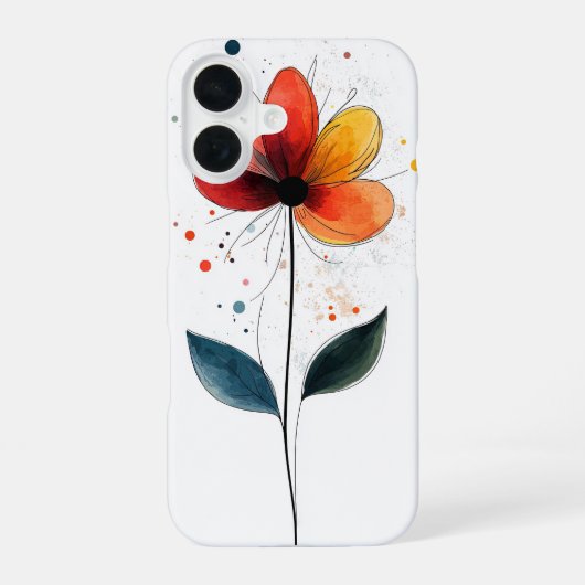 恋の花開く iPhone 16ケース (裏面)