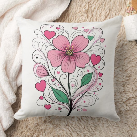 恋の花 クッション (ブランケット)