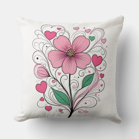 恋の花 クッション (正面)