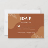 恋の花：シンプル抽象芸術離れ出欠RSVP (正面)