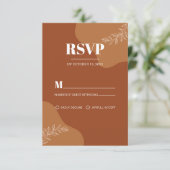 恋の花:シンプル抽象芸術離れ出欠RSVP (スタンド正面)